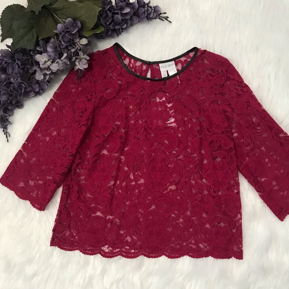 Bisou Bisou Lace Top NWT